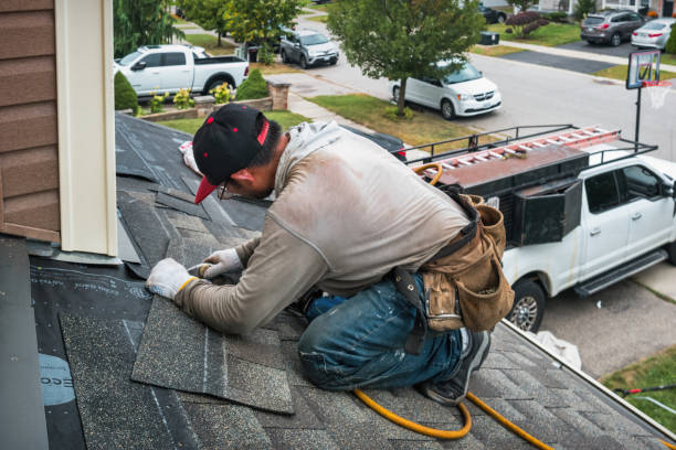 Professional Gutter Repair And Installation technician working in Thorp, WA
